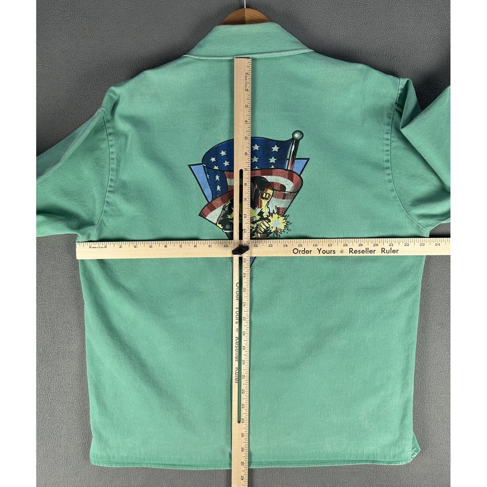 Westex Shirt Mens XL Green Vintage American Welding Workwear Jacket Overshirt - Picture 7 of 8